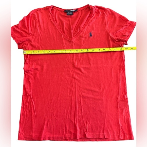 RALPH LAUREN SPORT WOMEN T- Shirt V-Neck size: Large - Picture 7 of 9